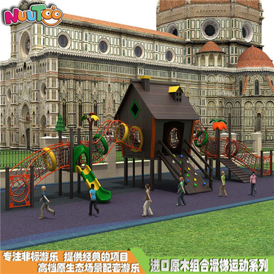 碳化木組合滑梯 戶外組合滑梯廠家 原木組合滑梯游樂(lè)設(shè)備LT-ZH007