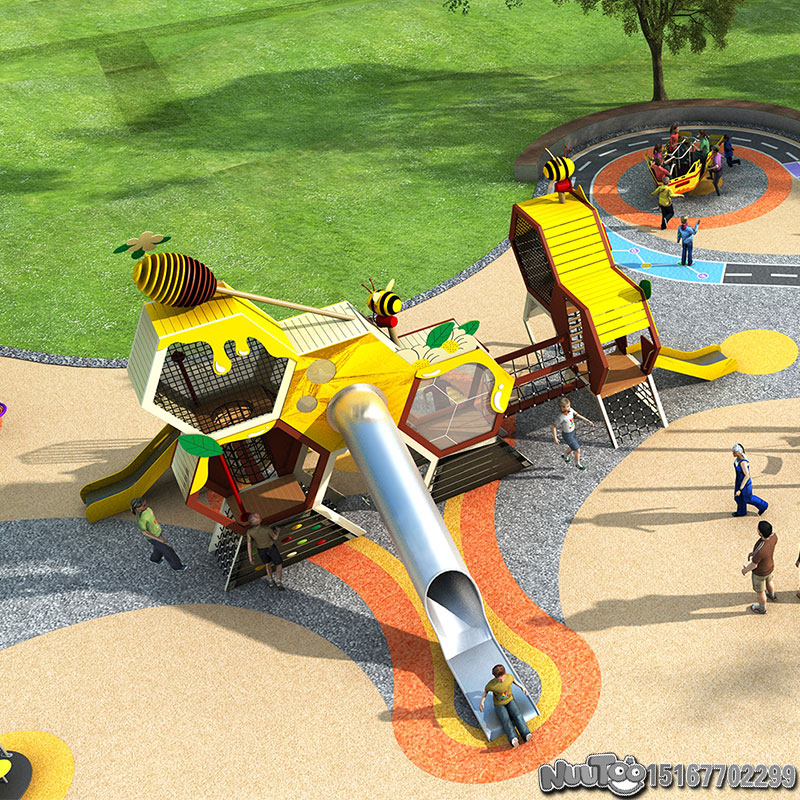 無動力游樂設備兒童不銹鋼滑梯更受大眾歡迎